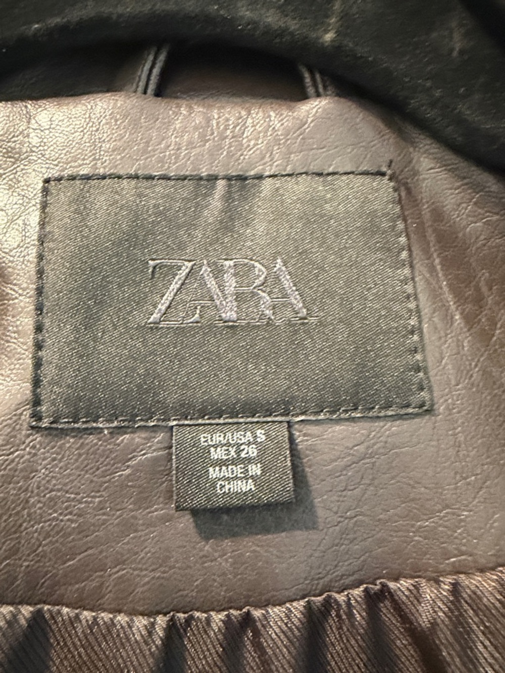Zara Faux Leather Cropped Jacket - Picture 6 of 7
